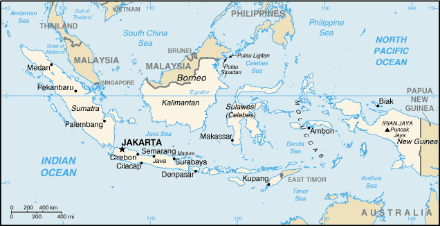 carte de l'Indonsie