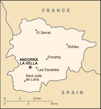 carte d'Andorre