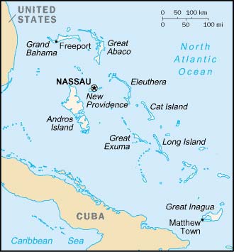 carte des Bahamas