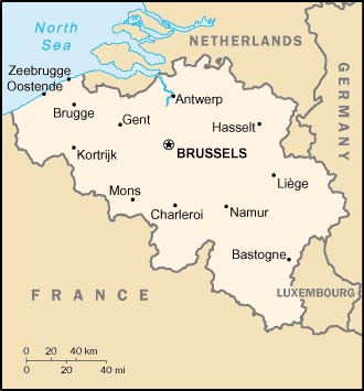 carte de la Belgique