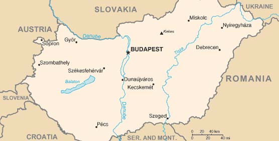 carte de la Hongrie