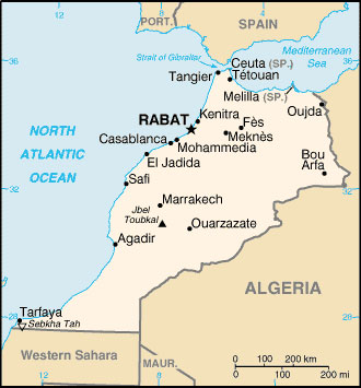 carte du Maroc