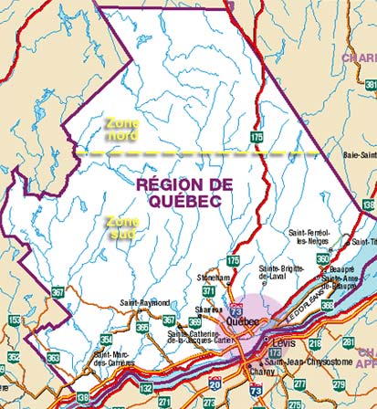 carte du Quebec